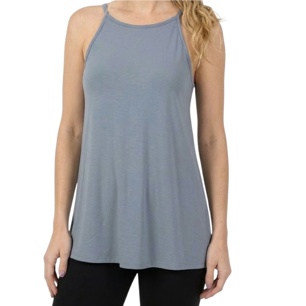 Zenana Premium Front and Back Reversible Spaghetti Strap Flowy Cami Tank (NWT) - Picture 4 of 13